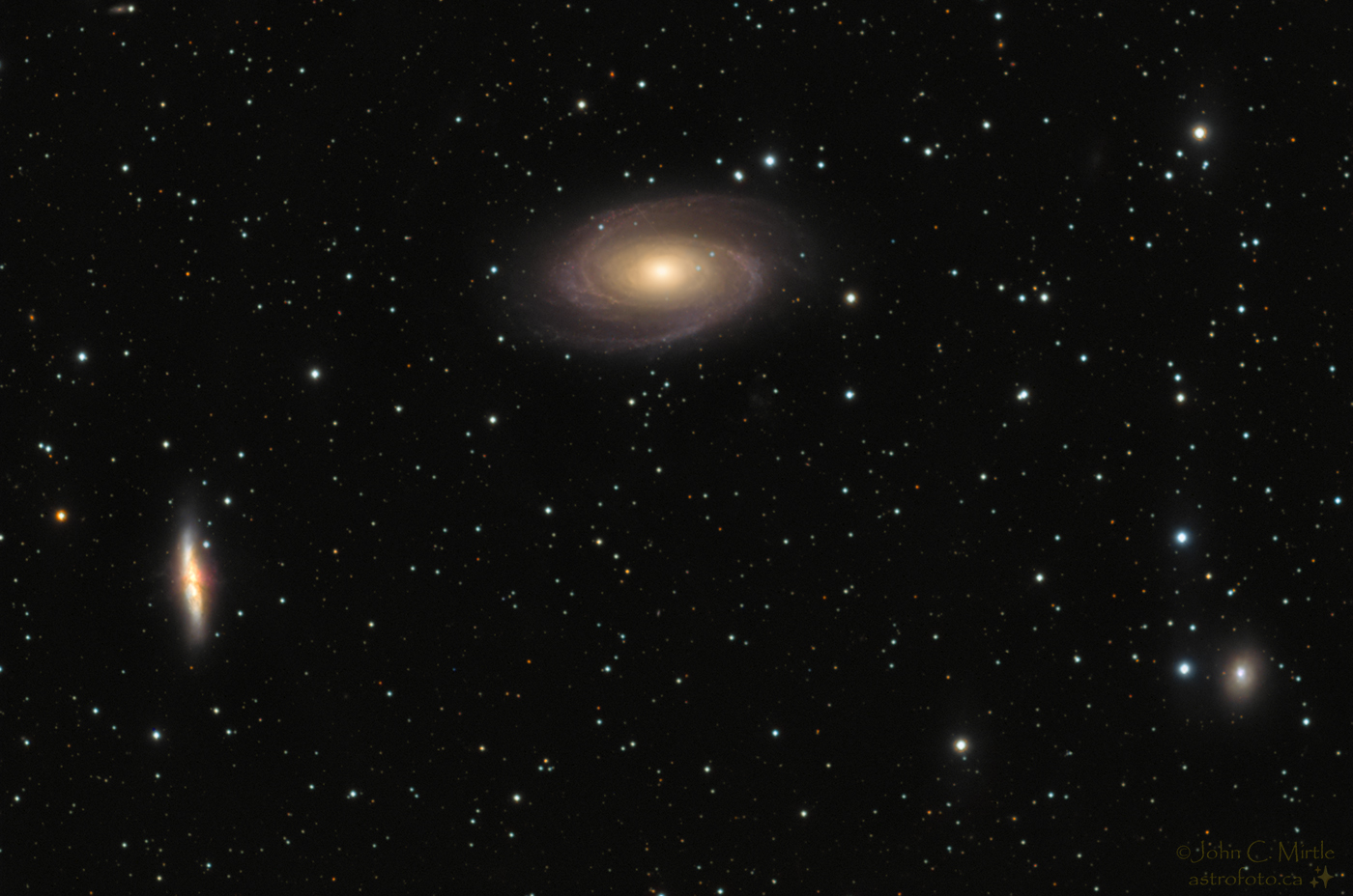 Galaxies Messier 81, Messier 82, NGC3077