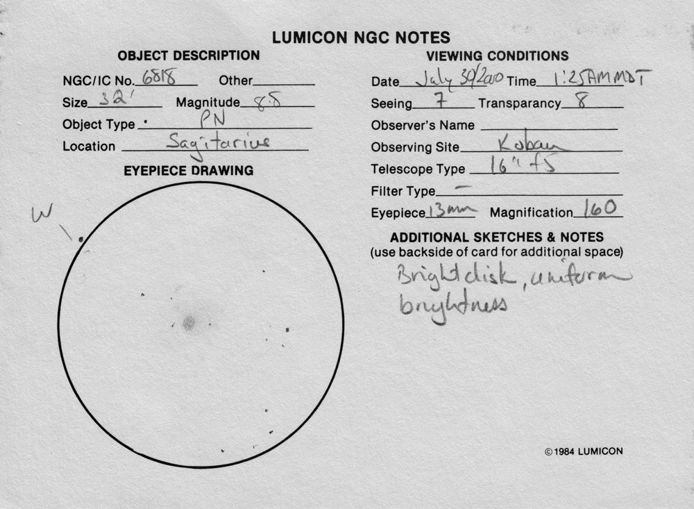 NGC6818 - planetary nebula in Sagittarius